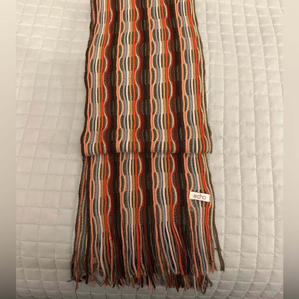 Echo Striped Multicolor Scarf - Picture 3 of 4